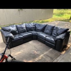 L - Shaped Leather Couch