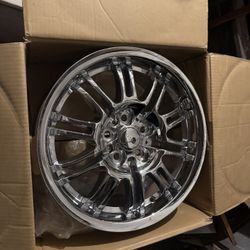 $800 obo BRAND NEW 17x7.5 CHROME WHEELS