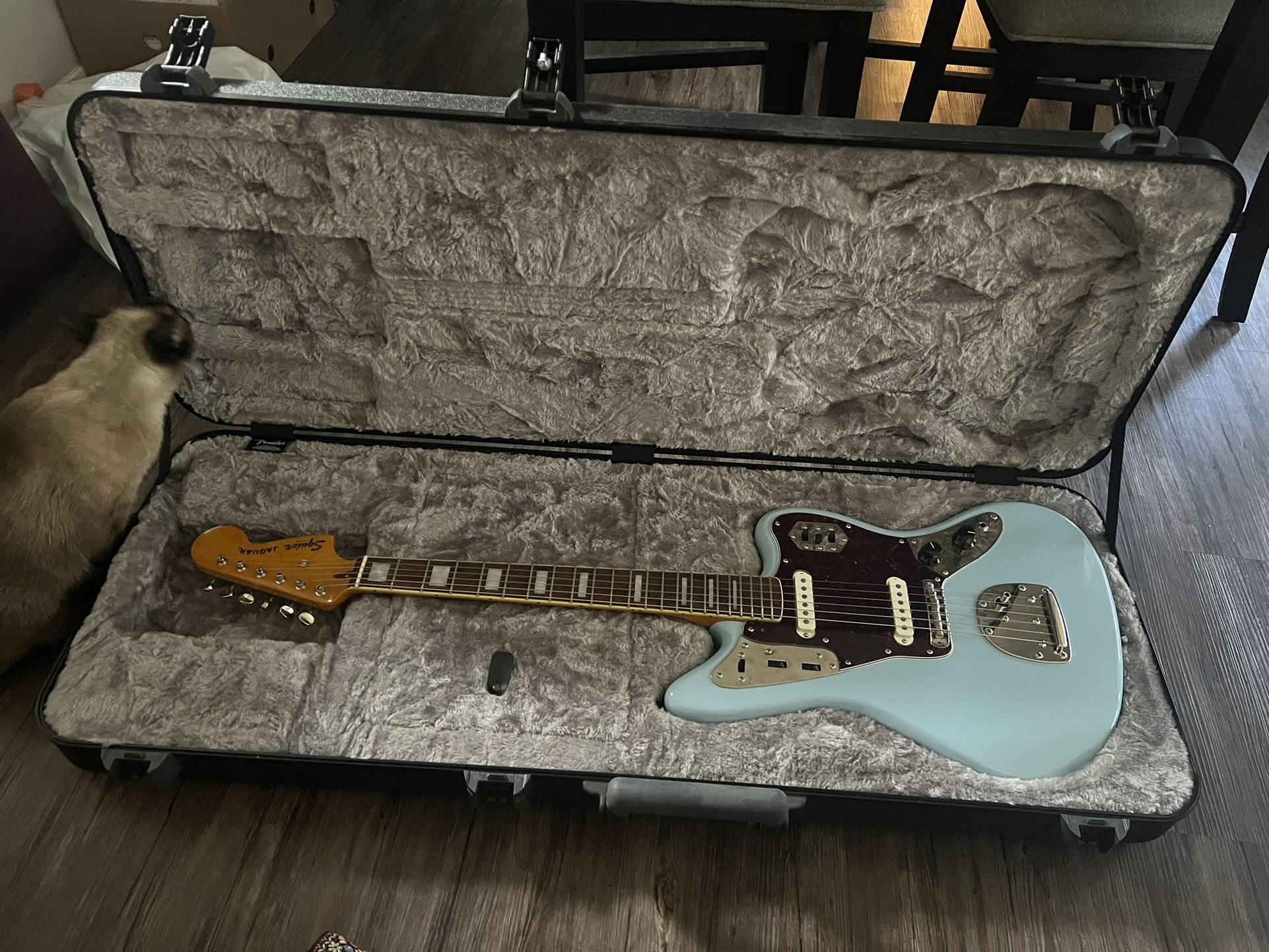 Daphne blue Squier Jaguar Electric Guitar