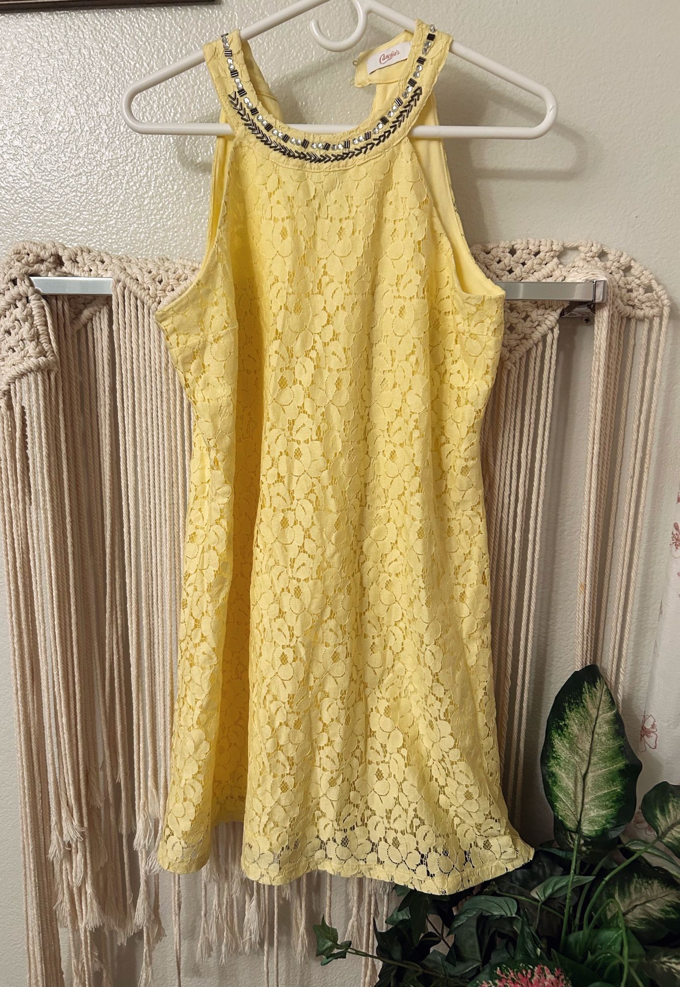 Candies yellow lace dress