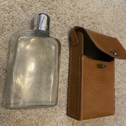 Antique Cask w/ Leather Case