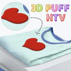 3D puff Htv Heat Transfer Vinyl For Tshirt Decoration 