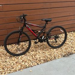 Black and Red 18 Speed Mountain Bike