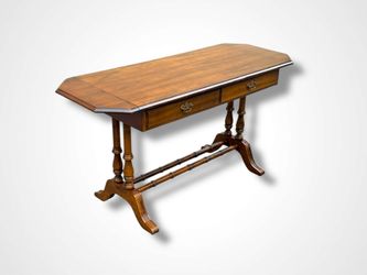 Vintage Broyhill Occasional Mahogany Drop Leaf Library Table / Desk