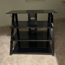 Tv Stand Sleek And Black Tinted Glass 