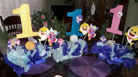 Party table decorations.