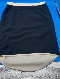Costa Blanca black/white color block pencil skirt S/P