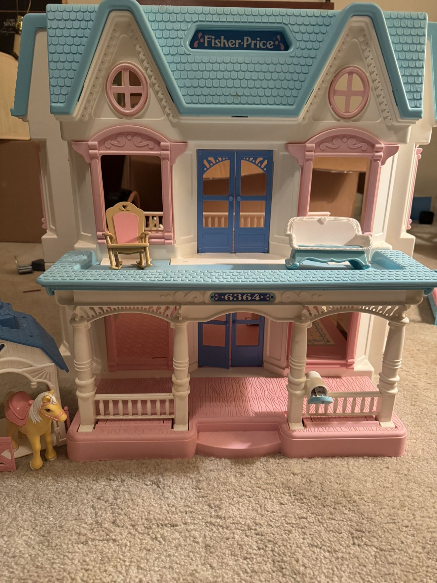 Vintage Fisher Price Doll House Dollhouse