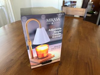 Mikasa Adjustable Height Candle Warmer White/Gold 4 Brightness & Heat Settings