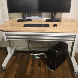 Adjustable Work Table (2 Drawers)
