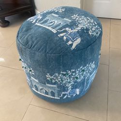 Fabric Pouf Ottoman