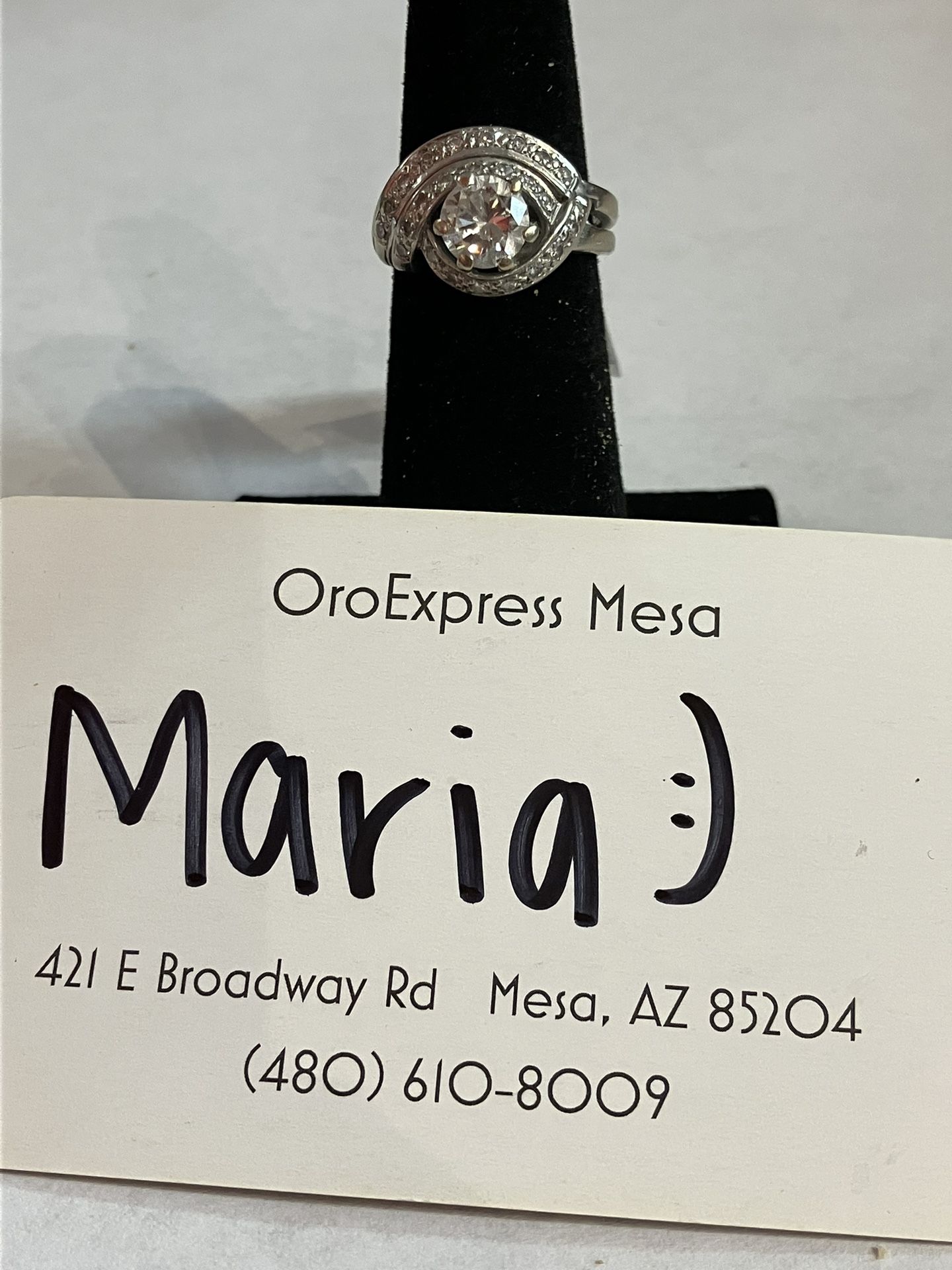 14k WG Engagement Ring #108716-1 MGC