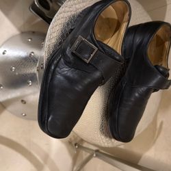 Normal Used Black Leather Man S Shoes 8  Made In Italy