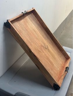 Wooden tray platter decor 24" long, 18" wide 2" high