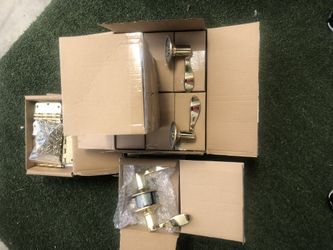 Brass Door Handles And Hinges (all or Sold Separately)