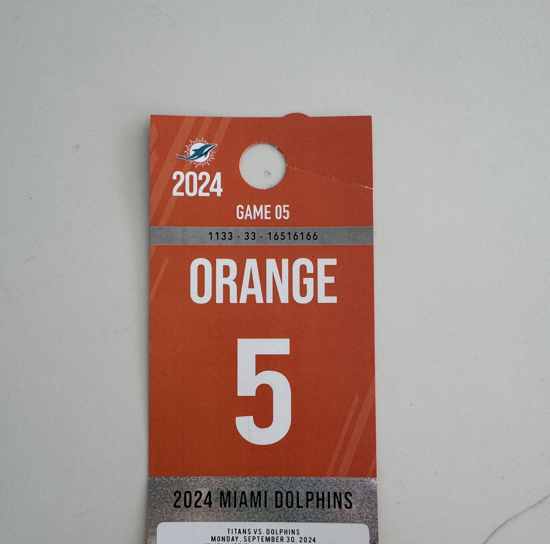 Miami Dolphins Vs Tennessee Titans Orange Parking MNF
