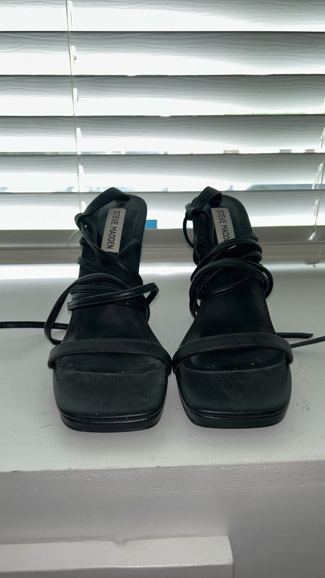 Steve Madden - black heels (size 9 ) used like new