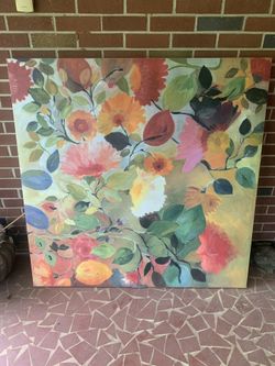 Flower print wall picture