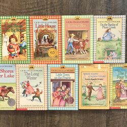 Complete Set of Nine Little House on the Prairie Books