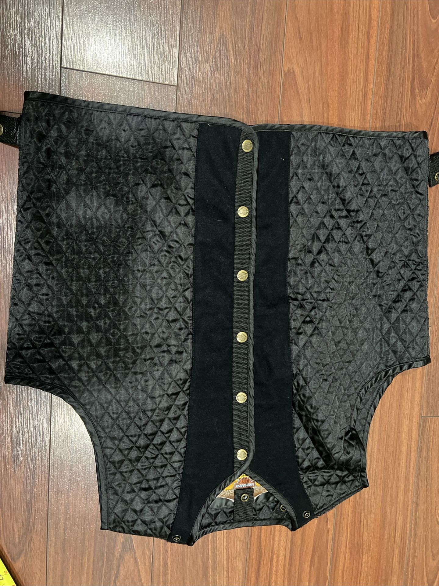 Harley-Davidson Vest Mens X Large Black Quilted Lined Snap Button Motorcycle
