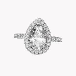 Constellation Pear Shape Diamond Engagement Ring DIAMOND , WHITE GOLD