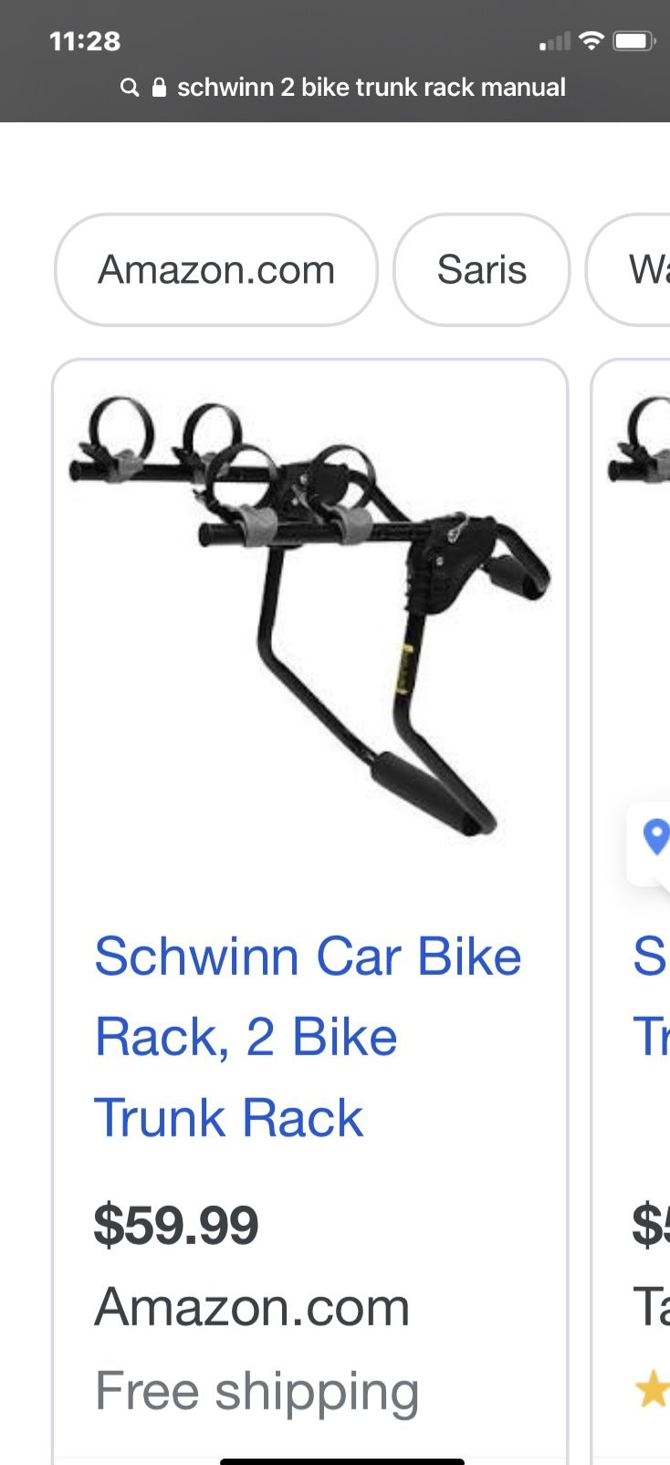 schwinn 2 bike trunk rack manual