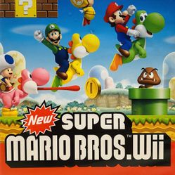 New Super Mario Bros. Wii (Nintendo Wii, 2009) Tested Authentic Complete 