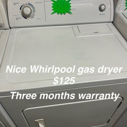 Nice Whirlpool Gas Dryer 