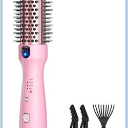 Thermal Brush, 1.5 Inch Heated Round Brush Stylers, 800M Negative Ions Ceramic for Less Frizz Damage, 4 Temperature Set, Dual Voltage for Travel, Easy