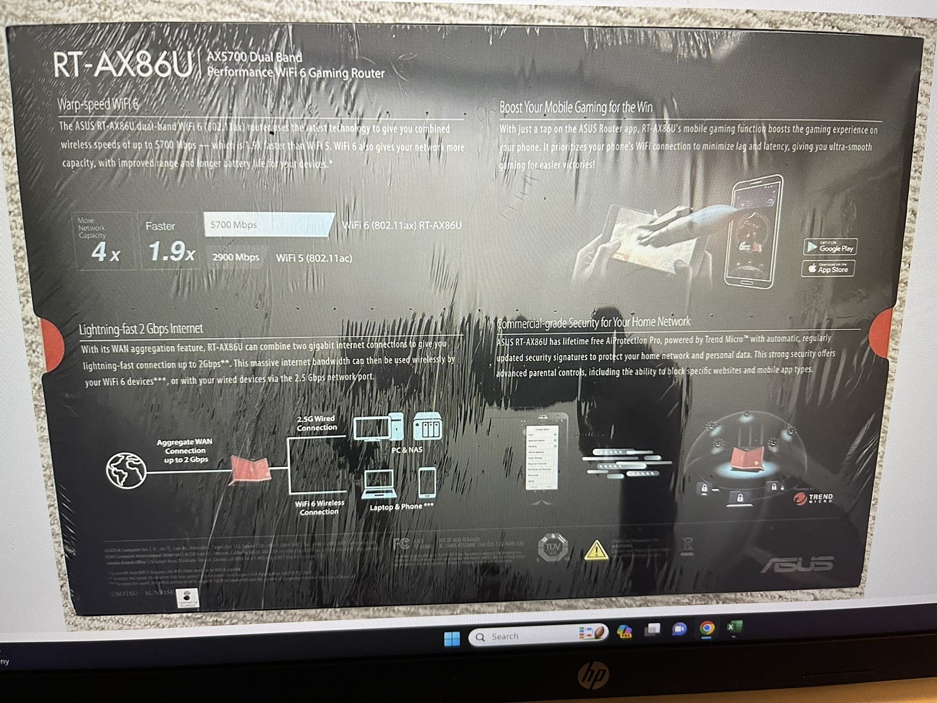 Asus RT-AX86U AX5700 Dual Band WiFi 6 Router