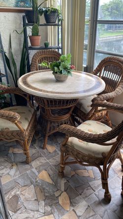 Wicker patio set or indoors