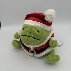 JELLYCAT SANTA RICKY RAIN FROG PLUSH 6" CHUBBY NEW NWT! christmas holiday