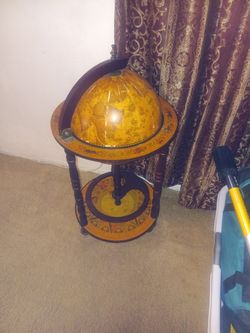World Map Drawer Vintage