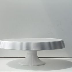 Ceramic Cake Stand Plate Dish White Portuguese Platter Bakeware display showcase