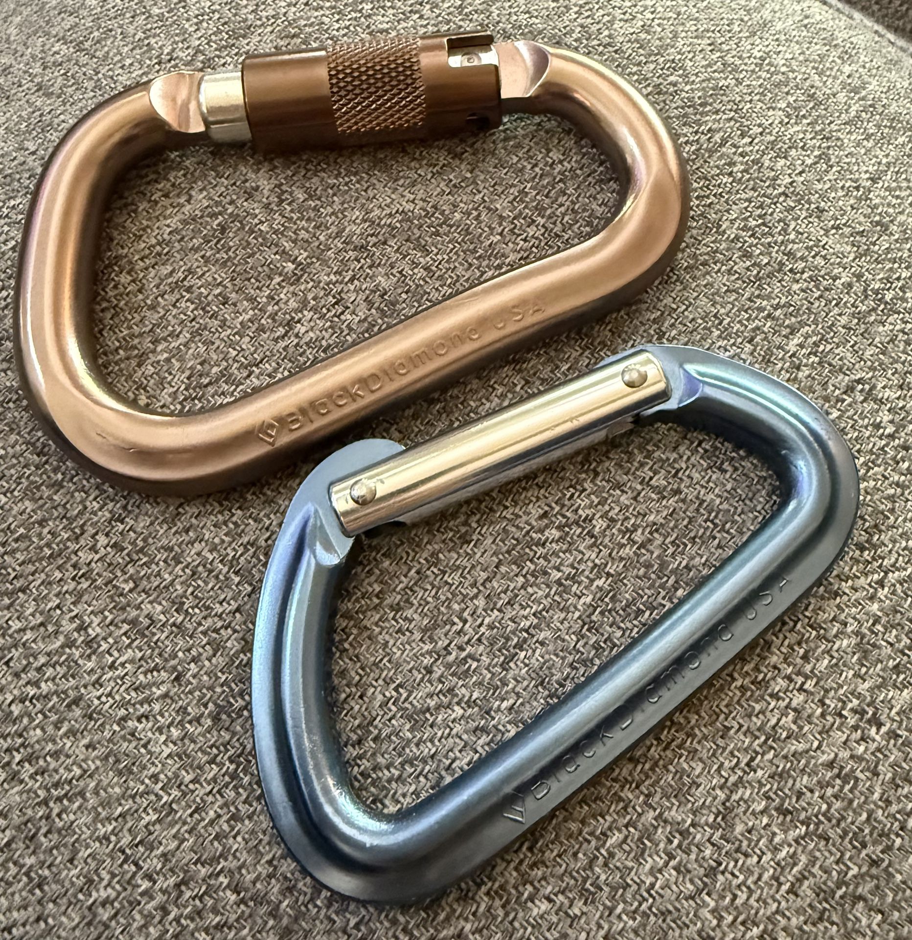 NWOT Black Diamond USA Rocklock Twist Carabiner Copper: 24 7 7KN Rock Screwgate