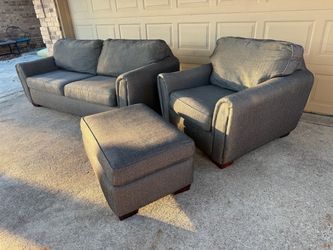Living room set - couch, chair, and ottoman