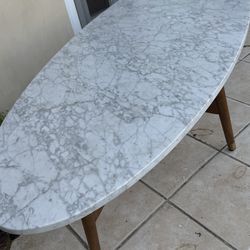 Marble-top coffee table (West Elm)