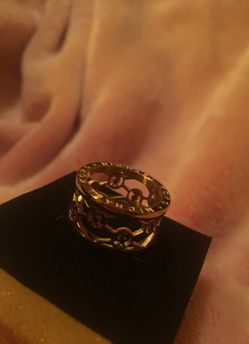 Stainless steel gold ring