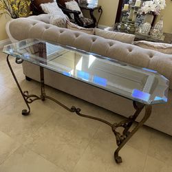 Console Table With Glass Top 