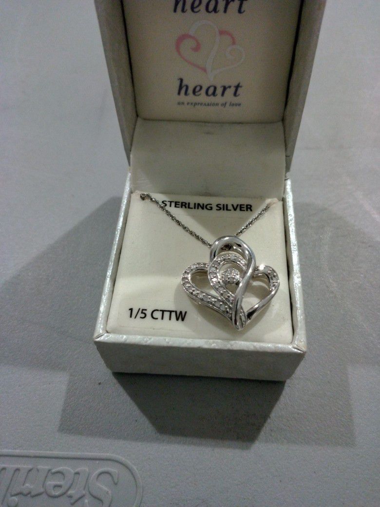 Sterling Silver Heart-shaped Necklace