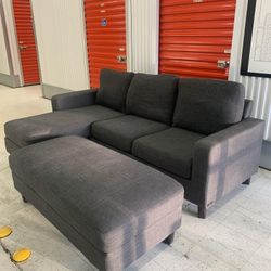 Abbyson Sectional Couch With Storage Ottoman *DELIVERY AVAILABLE*🛻