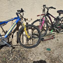 Bikes, Scooter, And Bike Trailer $75 OBO