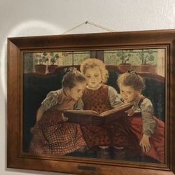Vintage wooden frame picture 29x23