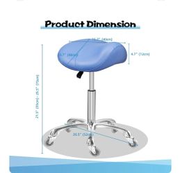Saddle Stool Rolling Ergonomic Swivel Chair