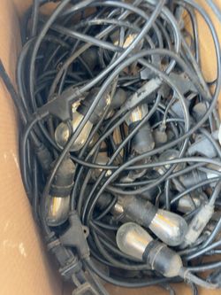 2 sets of Outdoor Edison Bulb Patio String Lights – Heavy Duty