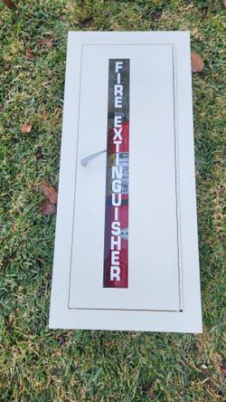 Fire Extinguisher And Cabinet