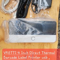 VRETTI 4 Inch Direct Thermal Barcode Label Printer usb , Bluetooth  m1c 70s
