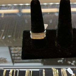10k Band With Tiny Diamonds 41119-1