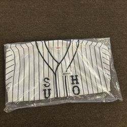 Supreme Homerun White Pinstripe Baseball Jersey Size XL