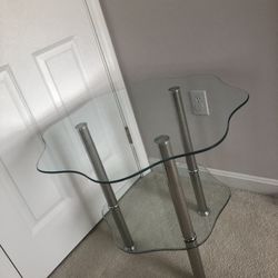 Brand New Two Layers Heavy Glass Table 